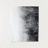 Nebel über gefrorenem Wald Wandteppich (Vorderseite)