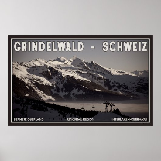Nebel über Grindelwald Poster (Vorne)