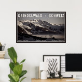 Nebel über Grindelwald Poster (Heimbüro)