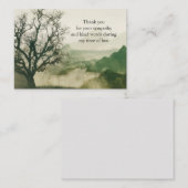 Nebel und Baum auf dem Berg Danke Karte (Vorne/Hinten)