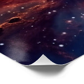 Nebel und Galaxien im Weltraum Poster (Ecke)