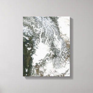 Nebel und Schnee im Pazifischen Nordwesten (wahre  Leinwanddruck