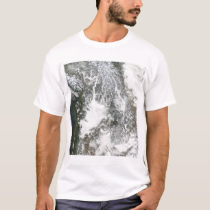 Nebel und Schnee im pazifischen Nordwesten (wahres T-Shirt