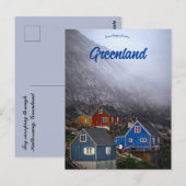 Nebel zieht durch Kullorsuaq Grönland Postkarte (Vorne/Hinten)