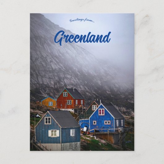 Nebel zieht durch Kullorsuaq Grönland Postkarte (Vorderseite)