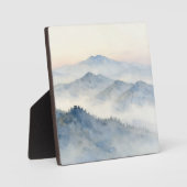 Nebelberg-Aquarell-Landschaft Fotoplatte (Vorderseite)