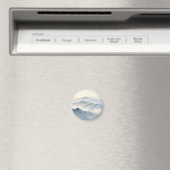 Nebelberg-Aquarell-Landschaft Magnet (In Situ (Geschirrspüler))