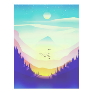 Nebelberge Fotodruck