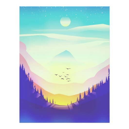 Nebelberge Fotodruck (Vorne)