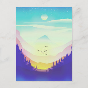 Nebelberge Postkarte