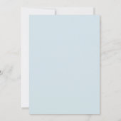 Nebelblaue Bemalte Hochzeit Einladung (Rückseite)