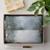Nebelblauer Burggarten-Decoupage Seidenpapier (Geschenk)