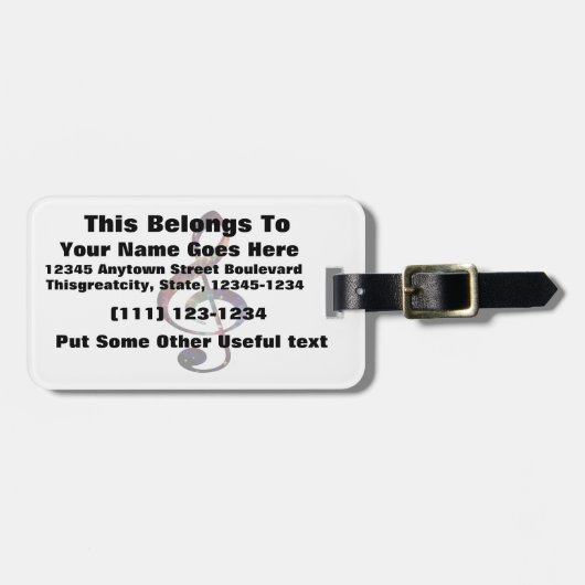 Nebelfleck 1 des dreifachen Clef Gepäckanhänger (Vorderseite horizontal)