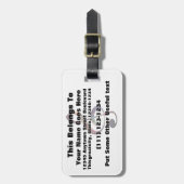 Nebelfleck 1 des dreifachen Clef Gepäckanhänger (Vorderseite vertikal)