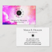* Nebelfleck-heiliges Geometrie-Universum-Rosa Visitenkarte (Vorne/Hinten)