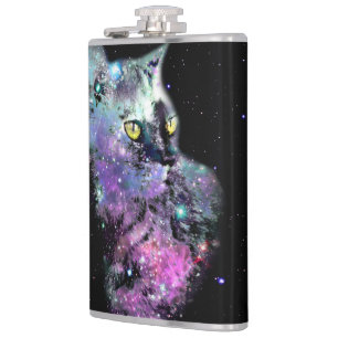 Nebelfleck-Katzen-Vinylflasche Flachmann