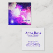 *~* Nebelfleck-kosmische Galaxie-heilige Geometrie Quadratische Visitenkarte (Vorne/Hinten)