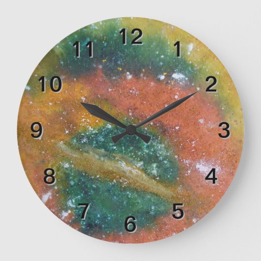 Nebelfleck und Planeten Große Wanduhr (Vorderseite)