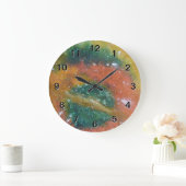 Nebelfleck und Planeten Große Wanduhr (Zuhause)