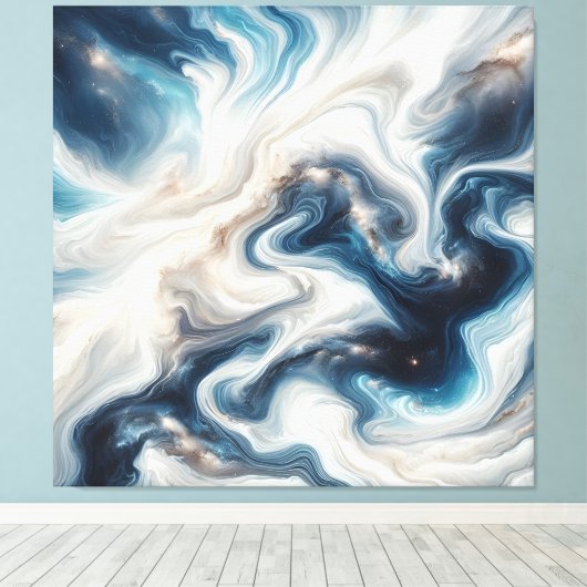 Nebelfluss Leinwanddruck (Insitu (Holzboden))