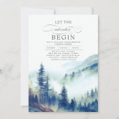 Nebelgebirge Ließ die Erlebnisdusche Begin Baby Einladung (Vorderseite)