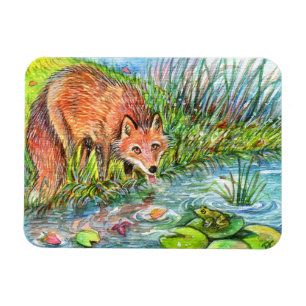 Nebelgetränk am Teich Magnet