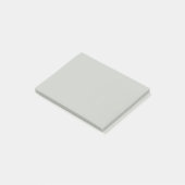 Nebelgrau-grüner Einheitsfarbton Post-it Klebezettel (angewinkelt)