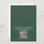 Nebelgrüne Bergkiefern Rustikale QR-Code-Hochzeit Einladung (Rückseite)