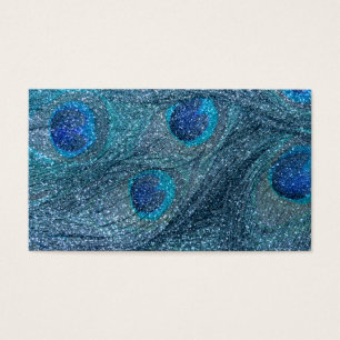 nebelhafte blaue Glitterpfaufedern