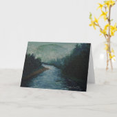 Nebelhafte Fluss-Gruß-Karte Karte (Gelbe Blume)