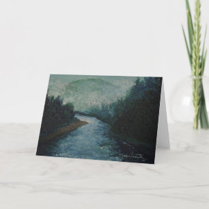 Nebelhafte Fluss-Gruß-Karte Karte