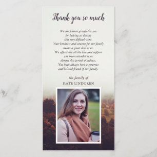 Nebelhafte Landschaft - Foto - Beileid danken Dankeskarte