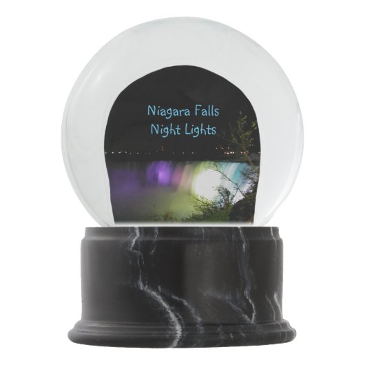 Nebelhafte Lichter Niagara Falls Schneekugel (Vorderseite)