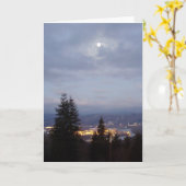 Nebelhafter Mond über dem Columbia River Karte (Gelbe Blume)