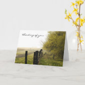 Nebelhafter Morgen, der an Sie Gruß-Karte denkt Karte (Gelbe Blume)