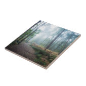Nebelhafter Waldweg Fliese (Seite)