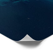 Nebelhaftes Blau Poster (Ecke)