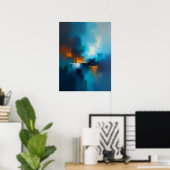Nebelhaftes Blau Poster (Heimbüro)