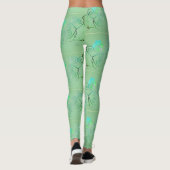 Nebelhaftes Kleeblatt Leggings (Rückseite)
