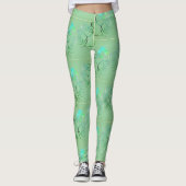 Nebelhaftes Kleeblatt Leggings (Vorderseite)