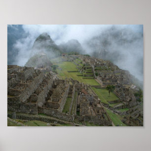 "Nebelhaftes Machu Picchu" 14x10.5 Plakat