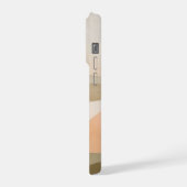 Nebelhorizont Abstrakte Landschaft – Minimal Neutr iPhone Hülle (Linke Seite)