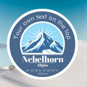 Nebelhorn Allgäu Deutschland Souvenirdekoration Aufkleber