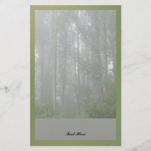 Nebelige Bäume Briefpapier (Vorderseite)