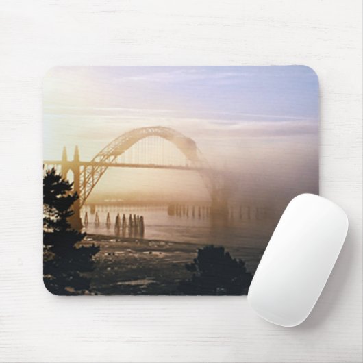 Nebelige Brücke Mousepad (Mit Mouse)