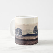 Nebelige Feld-Landschaft Kaffeetasse (Vorderseite Links)