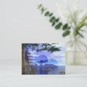 Nebelige See-Szenen-Visitenkarte Visitenkarte (Stehend Vorderseite)