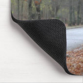Nebelige Straße Mousepad (Ecke)