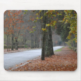 Nebelige Straße Mousepad