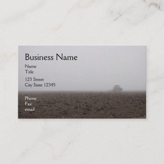 Nebelige Traktor-Visitenkarte Visitenkarte (Vorderseite)